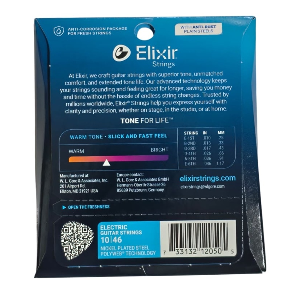 Elixir Strings 12050 Polyweb Nickel Plated Steel Electric Guitar Strings, Light, 10-46 Gauge - Image 2