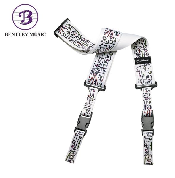 DiMarzio DD2242 Steve Vai Cliplock Art Strap, White