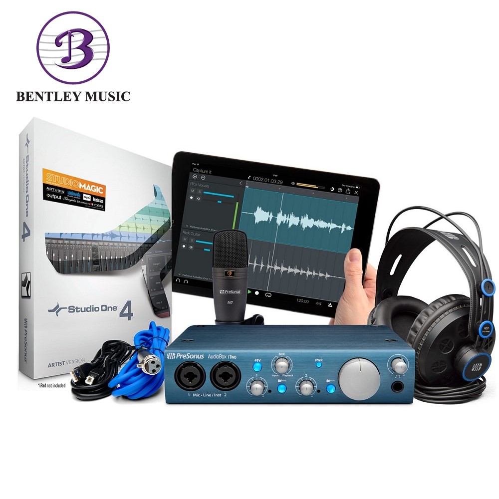 PreSonus AudioBox iTwo Studio – 2×2 USB/iPad Recording System 