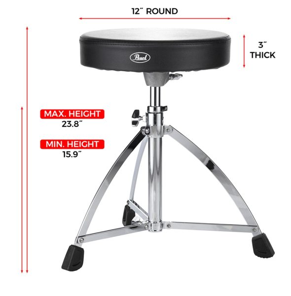 Pearl D730S Single Braced Tripod Drum Throne - Image 3