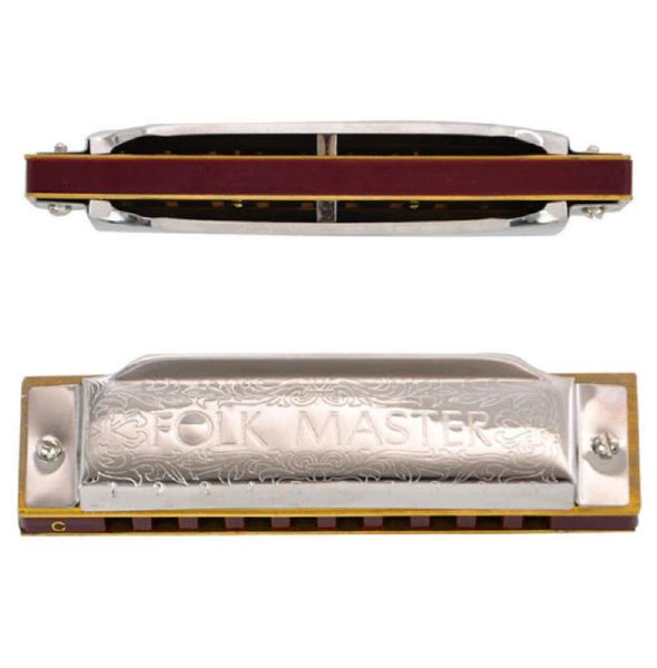 Suzuki 1072-E E Key 10 Hole Folkmaster Diatonic Harmonica - Image 2