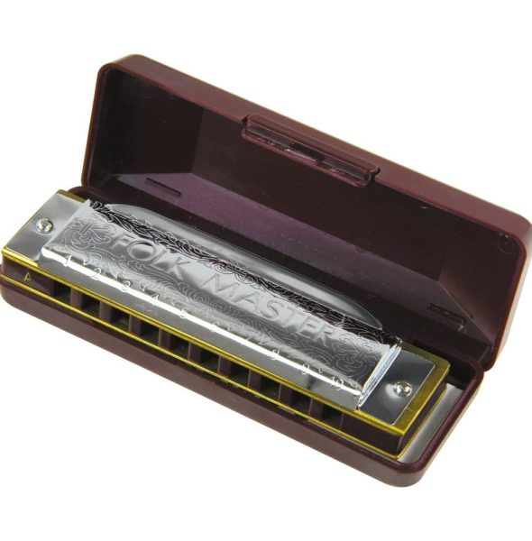 Suzuki 1072-E E Key 10 Hole Folkmaster Diatonic Harmonica - Image 3