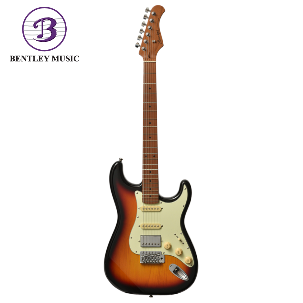 Bacchus BST-2-RSM/M-3TS Universe Series Roasted Maple Electric Guitar, 3  Tone Sunburst