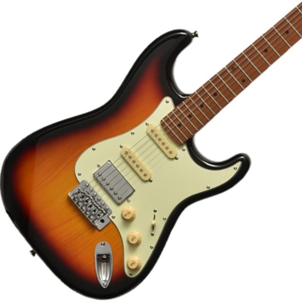 Bacchus BST-2-RSM/M-3TS Universe Series Roasted Maple Electric Guitar, 3  Tone Sunburst