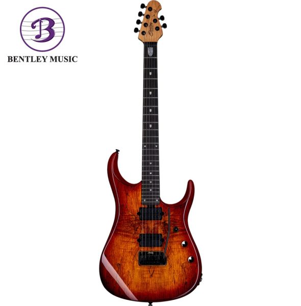 Sterling JP150DSM-BOB John Petrucci Signature X DiMarzio Flame Maple Electric Guitar, Blood Orange Burst