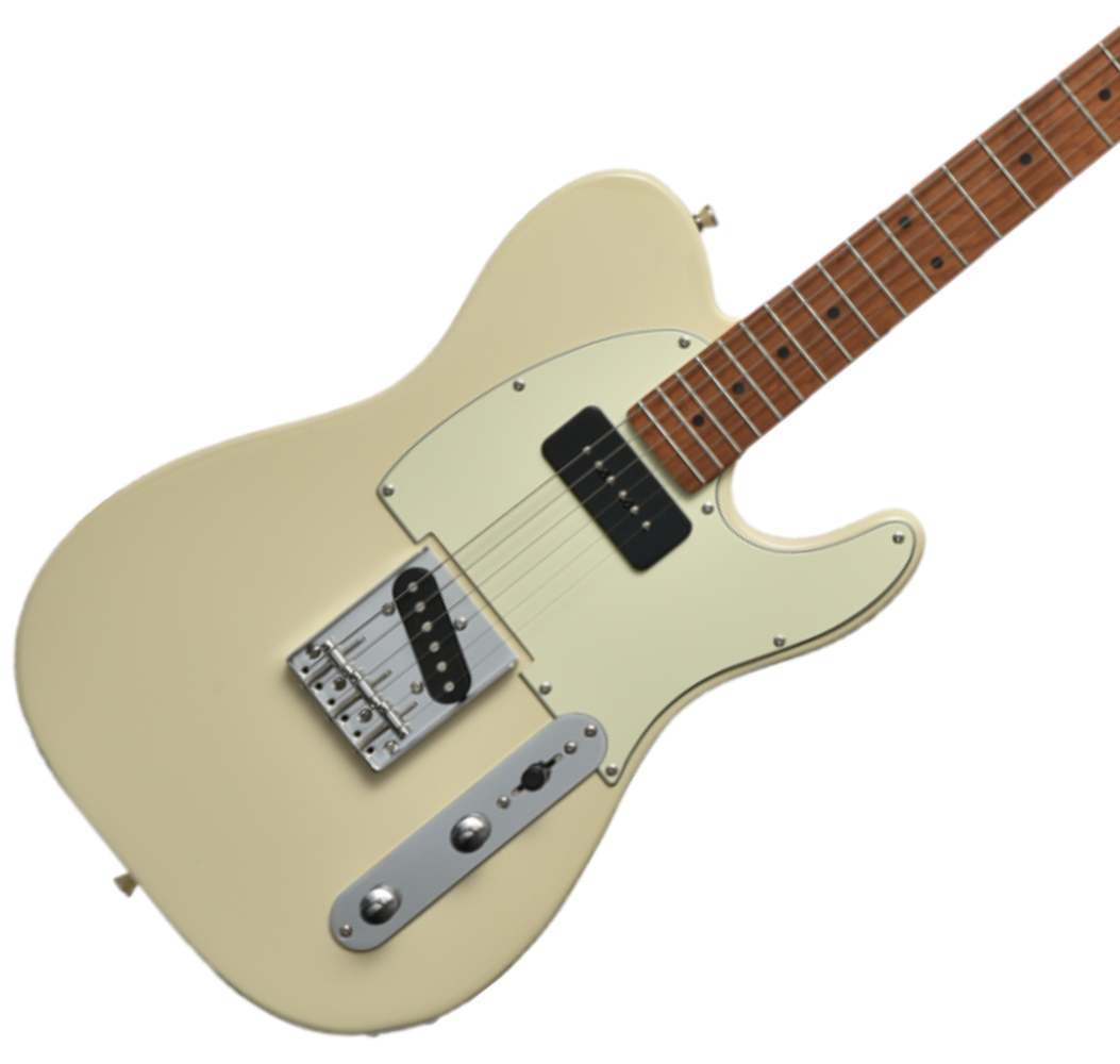 Bacchus BTE-2-RSM/M-OWH Universe Series Roasted Maple Electric Guitar,  Olympic White