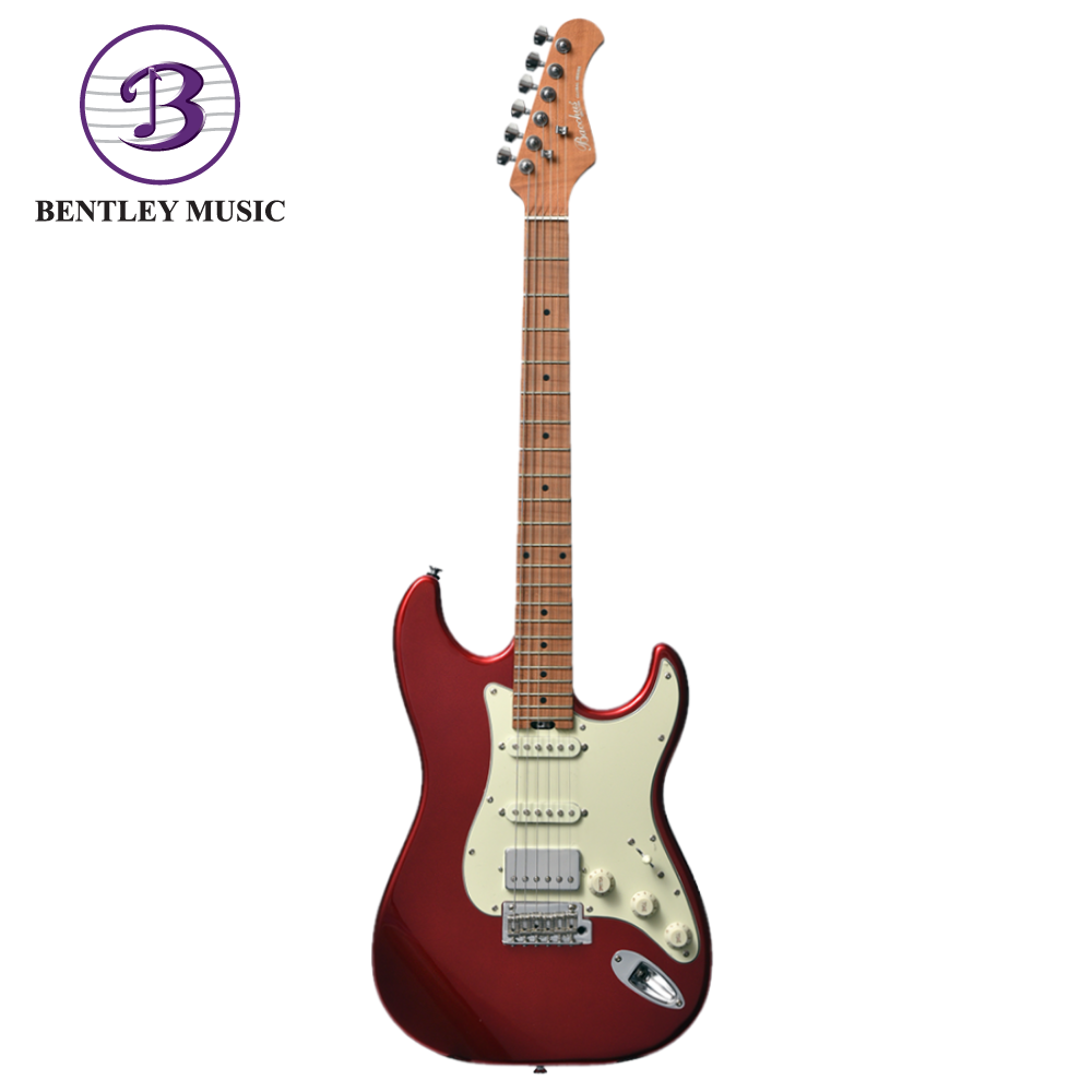Bacchus BSH-750/RSM-CAR Global Series Roasted Maple Electric Guitar, Candy  Apple Red