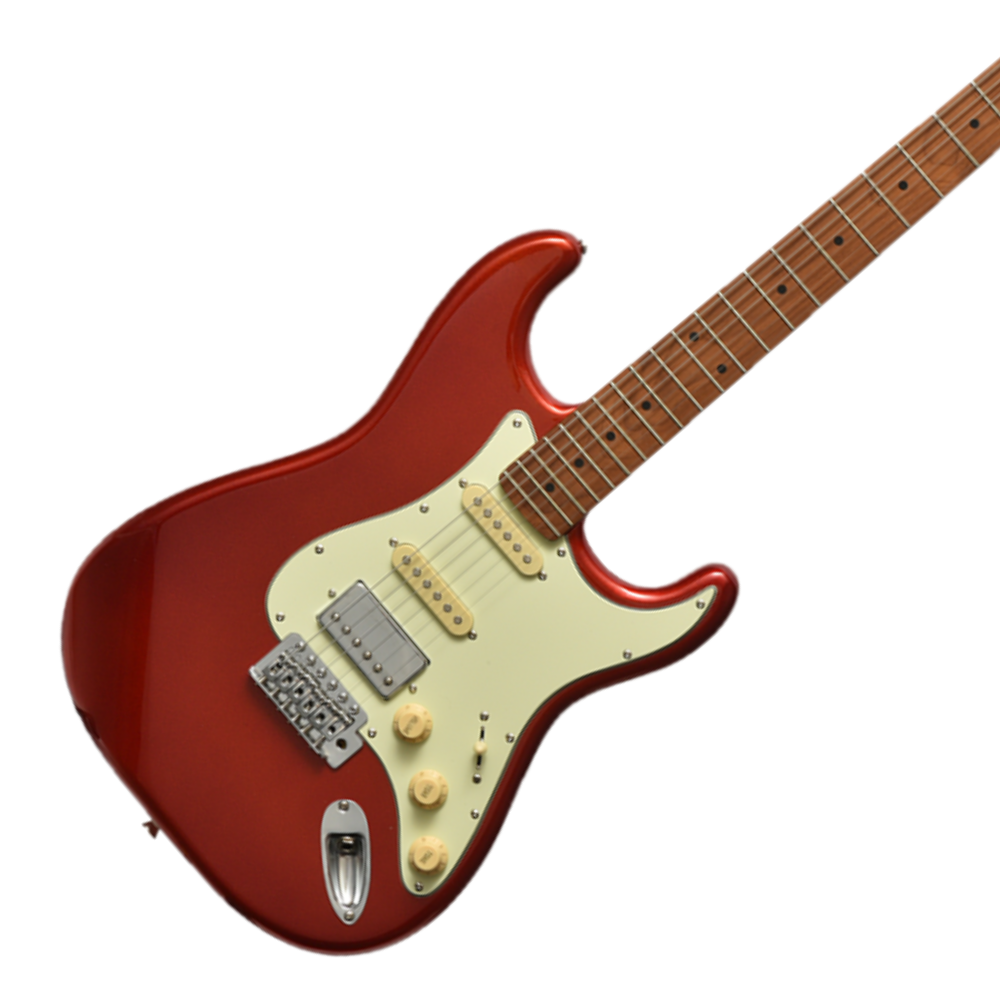 Bacchus BST-2-RSM/M-CAR Universe Series Roasted Maple Electric Guitar,  Candy Apple Red