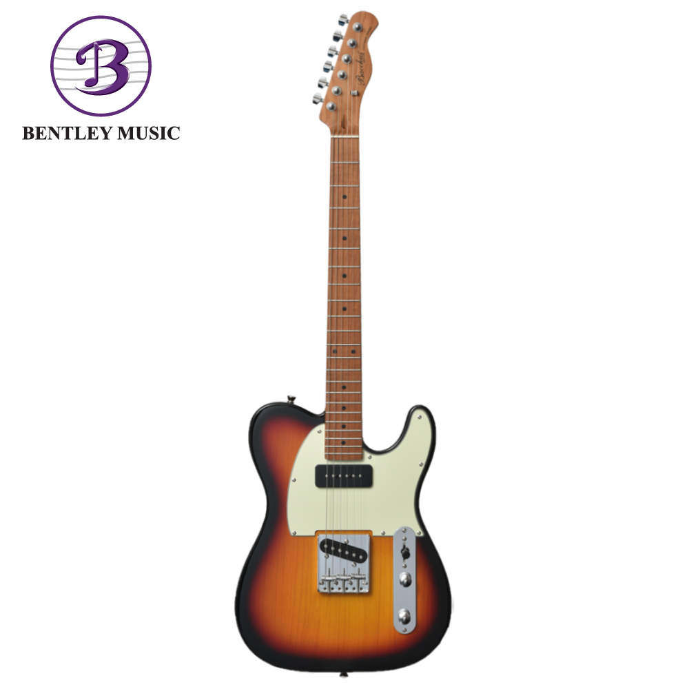 Bacchus BTE-2-RSM/M-3TS Universe Series Roasted Maple Electric Guitar, 3  Tone Sunburst