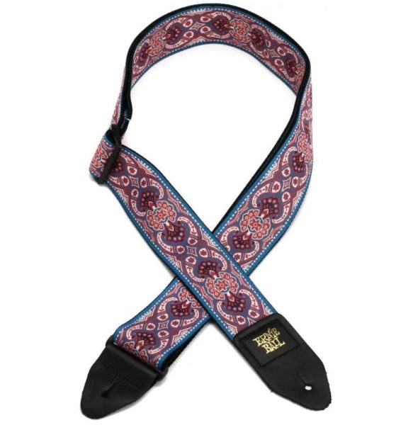 Ernie Ball P04666 Jacquard Guitar Strap, Pink Paisley