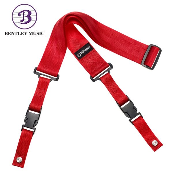 DiMarzio DD2200RD Cliplock Guitar Strap, Red Nylon