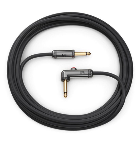 D'Addario PW-AGLRA-20 Circuit Breaker Instrument Cable, Straight to Right-Angle with Latching Switch, 20 ft. - Image 2