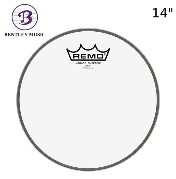 Remo VE-0314-00 Emperor Vintage Clear Drumhead, 14 Inch Diameter