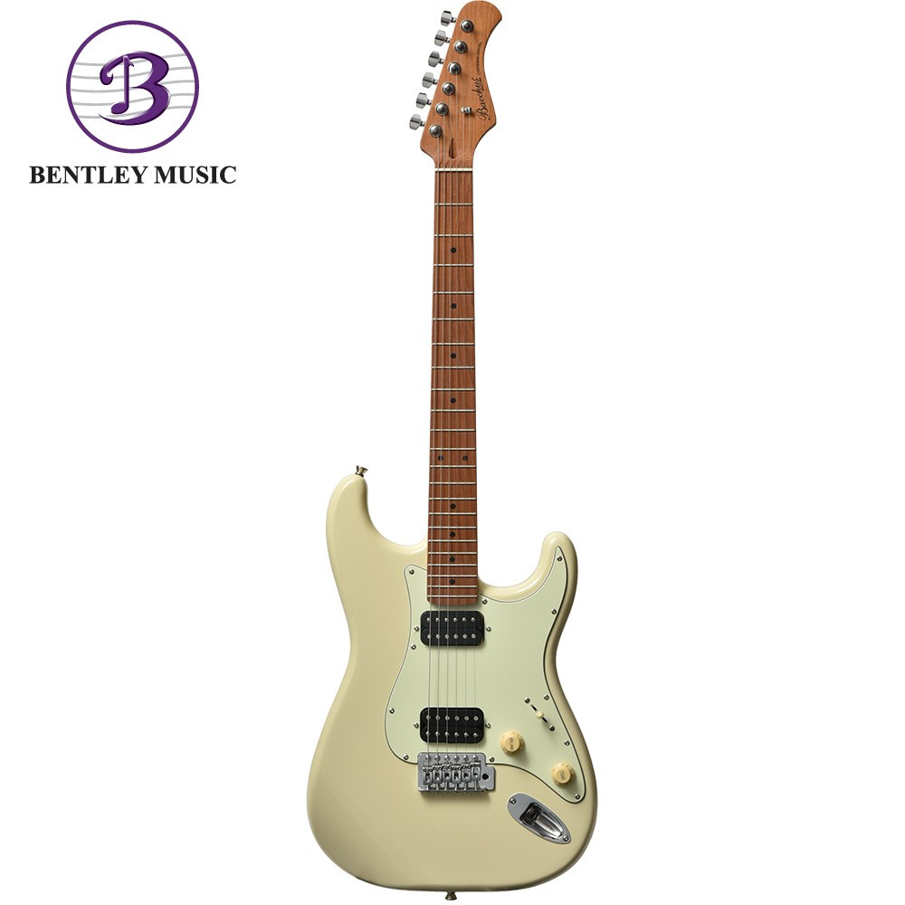 Bacchus BST-3-RSM/M-OWH Universe Series Roasted Maple Electric Guitar,  Olympic White