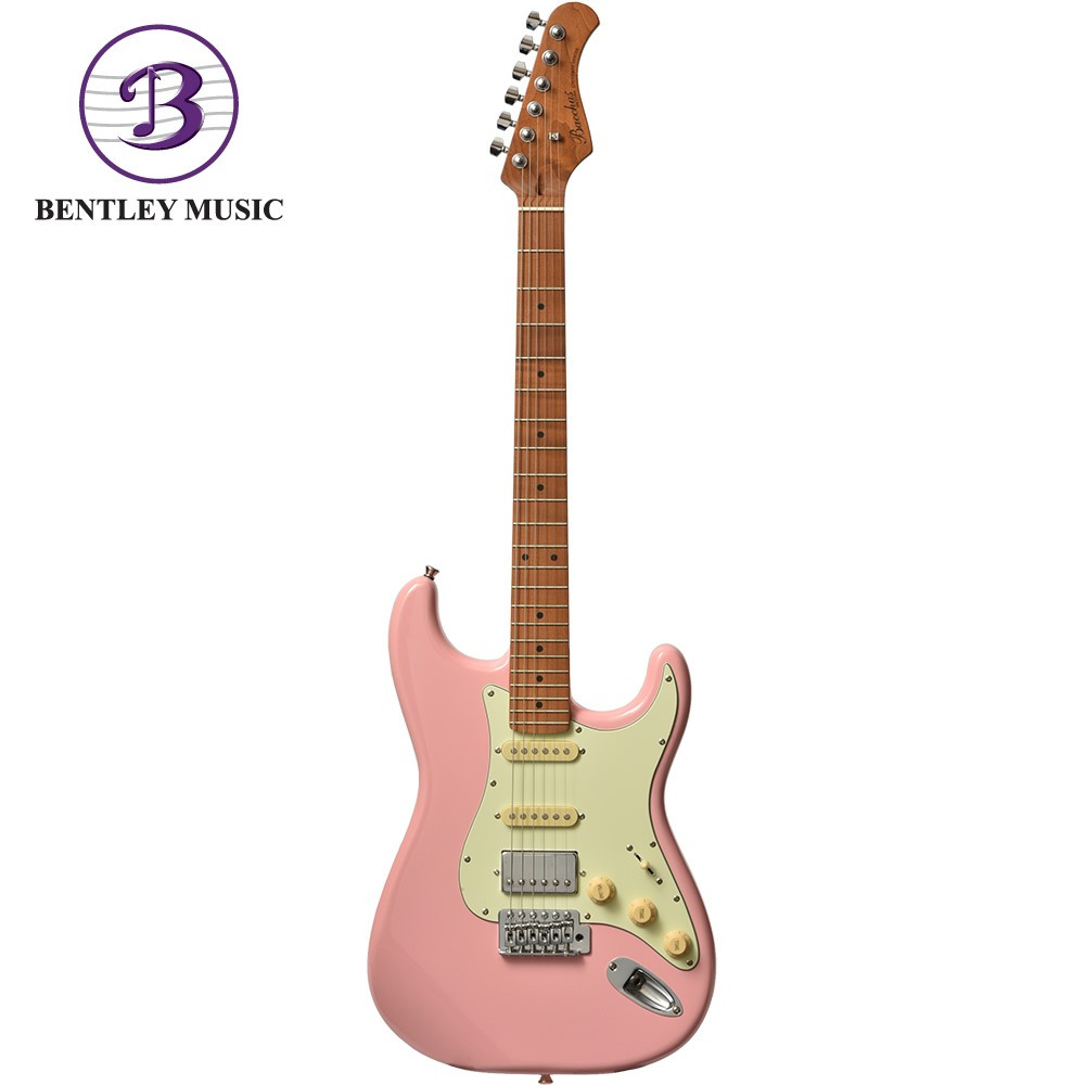 Bacchus BST-2-RSM/M-SLPK Universe Series Roasted Maple Electric Guitar,  Shell Pink