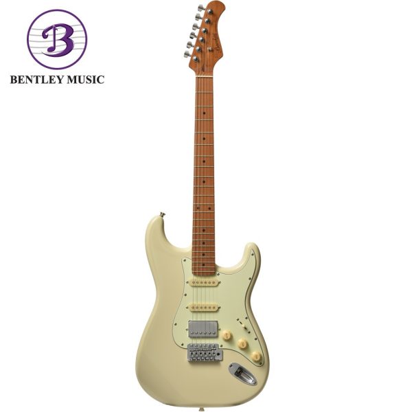 Bacchus BST-2-RSM/M-OWH Universe Series Roasted Maple Electric Guitar,  Olympic White | Bentley Music