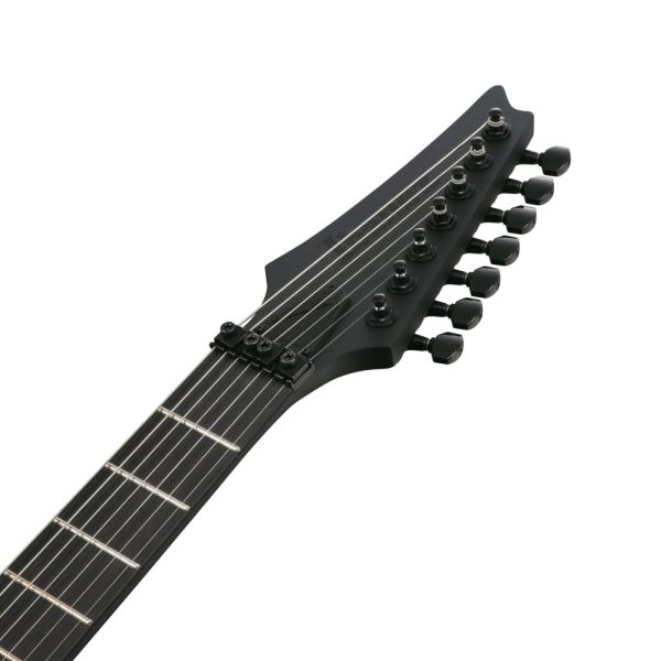 Ibanez RGRB720-BKF RG Iron Label Series Reverse Headstock Electric Guitar 7 Strings, Black Flat