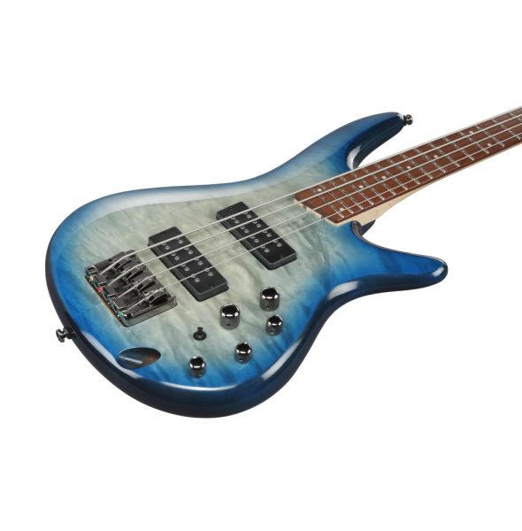 Ibanez SR400EQM-SCB SR Series Electric Bass, Stained Cosmic Blue Starburst