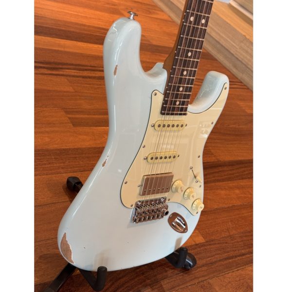 Suhr 01CUS0002-SBA Custom Classic Antique Electric Guitar, Sonic Blue Antique - Image 3