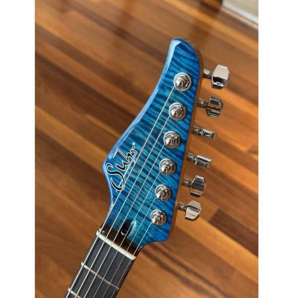 Suhr 01CUS0009-ABB Custom Modern Electric Guitar, Aqua Blue Burst - Image 4