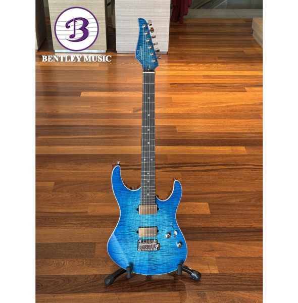 Suhr 01CUS0009-ABB Custom Modern Electric Guitar, Aqua Blue Burst