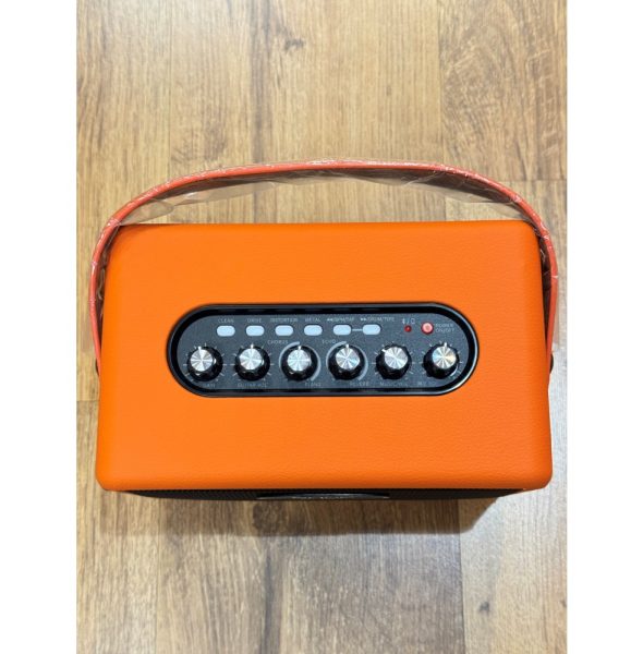 SQOE S4-OG Portable Multifunctional Bluetooth Speaker, Orange - Image 2