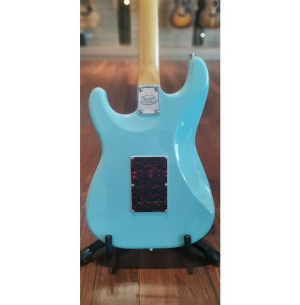 SQOE SEST1000-BL Custom Premium Kaston Series HSS Electric Guitar, Sky Blue - Image 4