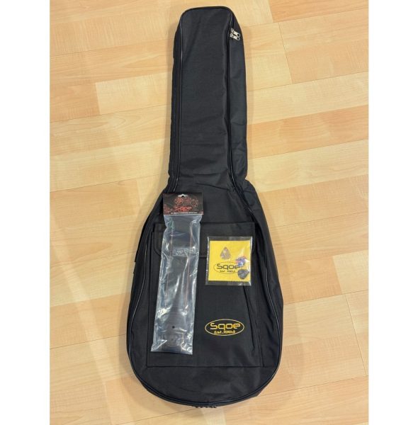 SQOE SEST610-VBK DN Series HSS Electric Guitar, Dark Night Black - Image 4