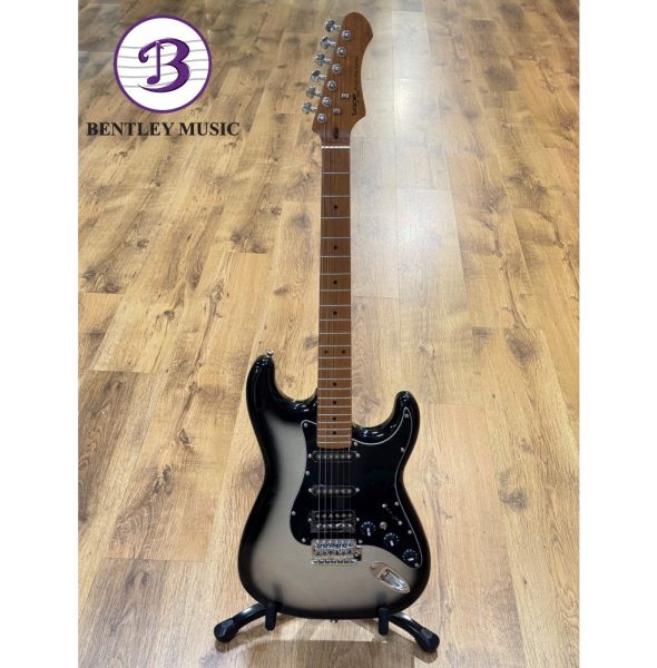 SQOE SEST610-VBK DN Series HSS Electric Guitar, Dark Night Black