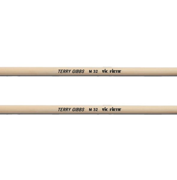 Vic Firth M32 Terry Gibbs Keyboard, Medium, Medium Hard, Green Cord Mallets