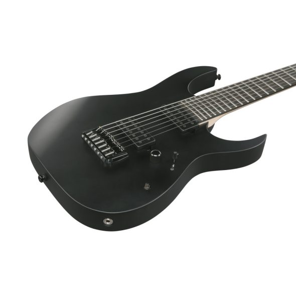 Ibanez RGIXL7-BKF RG Series 7-Strings Electric Guitar, Black Flat