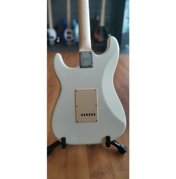 SQOE SEST250-WH ST Series HSS Electric Guitar, White - Image 4