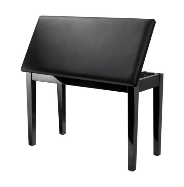 Donner EC2087 Piano Bench with Storage, Black - Image 2