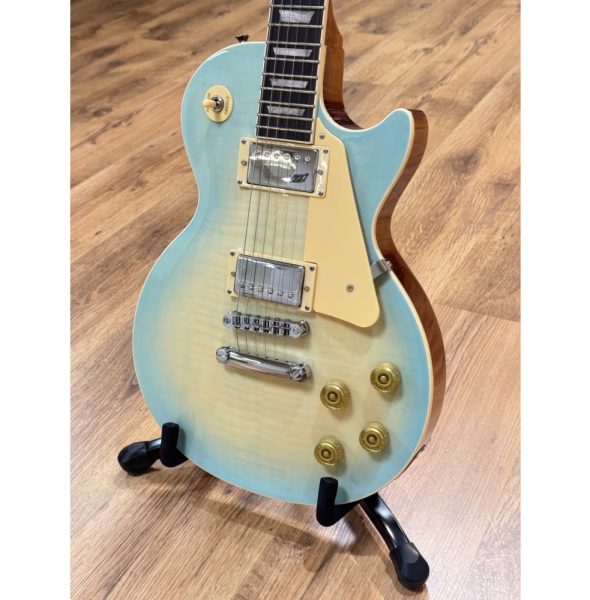 SQOE SELP900-BLS LP Custom Series HH Electric Guitar, Ice Blue - Image 3