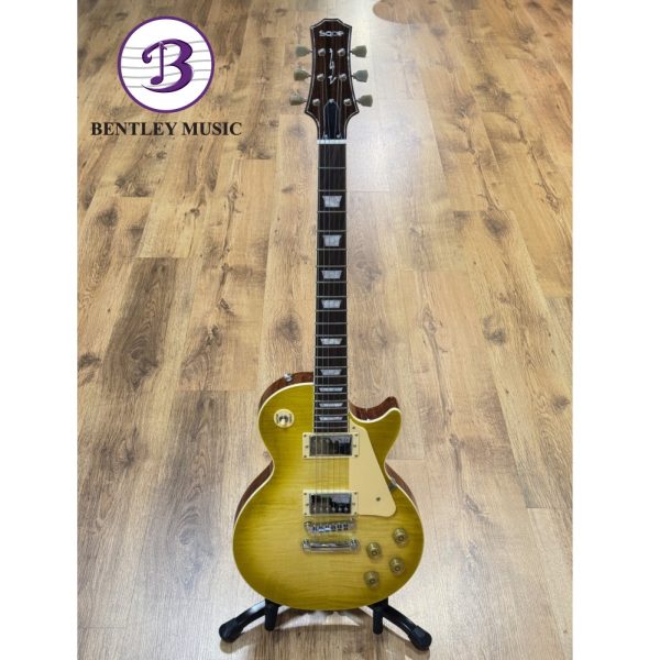 SQOE SELP900-GRS LP Custom Series HH Electric Guitar, Mint Green