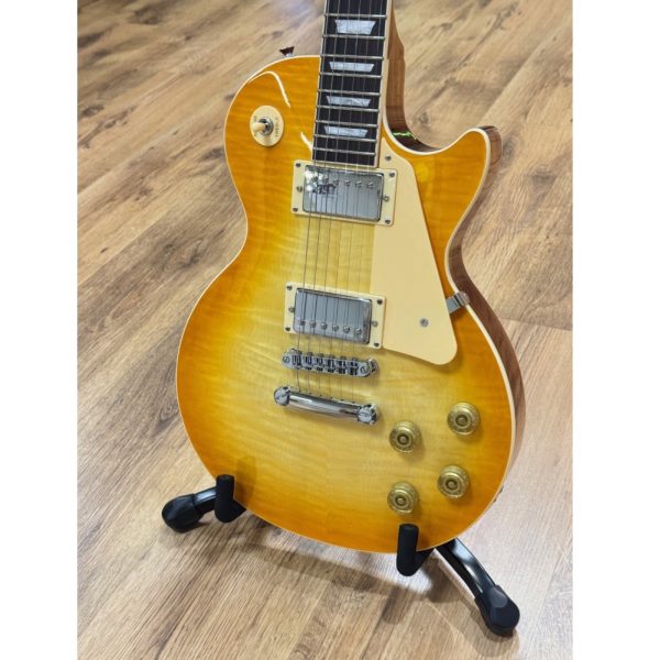 SQOE SELP900-VS LP Custom Series HH Electric Guitar, Honey Yellow - Image 3