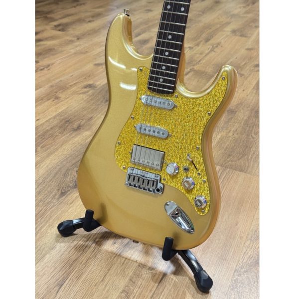 SQOE SEST700-GLD ST Series Electric Guitar, Spacetime Shiny Gold - Image 3