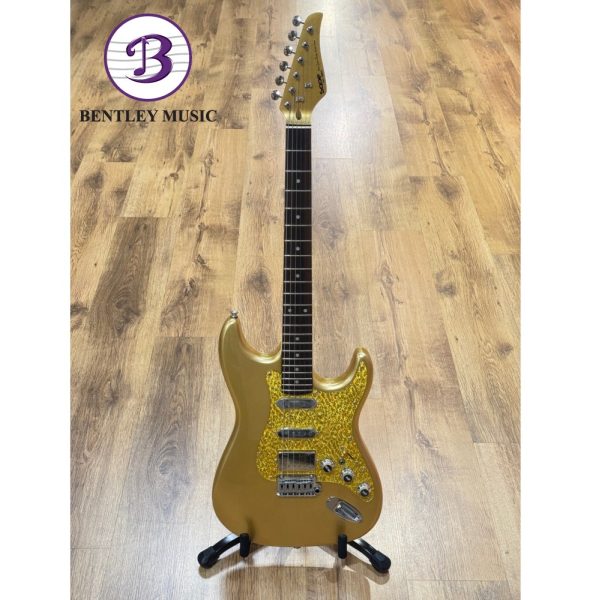 SQOE SEST700-GLD ST Series Electric Guitar, Spacetime Shiny Gold